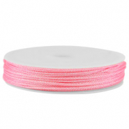 Band Macram&eacute; geflochten 1mm Pink metallic