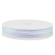 Band Macram&eacute; geflochten 1mm Light blue-purple metallic