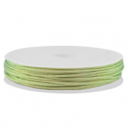 Band Macram&eacute; geflochten 1mm Light green-gold metallic