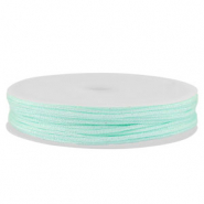 Band Macram&eacute; geflochten 1mm Light mint green metallic