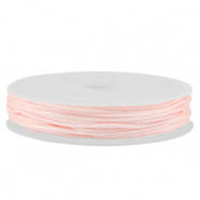 Band Macram&eacute; geflochten 1mm Light pink metallic
