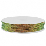 Band Macram&eacute; geflochten 0,8mm Multicolour-orange green metallic
