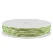 Band Macram&eacute; geflochten 0,8mm Light green-gold metallic