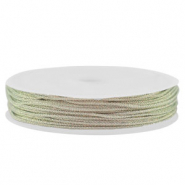 Band Macram&eacute; geflochten 0,8mm Silver-pink metallic