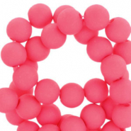 8 mm Perlen aus Acryl Neon pink
