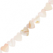Perle Muschel Heart Light pink