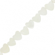 Perle Muschel Heart Off white