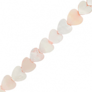 Perle Muschel Heart Light pink