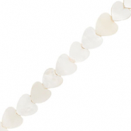 Perle Muschel Heart Off white