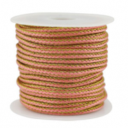 Trendy Kordel geflochten 2.3mm Pink-gold