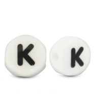 Keramik Buchstaben K White-black