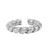 Stainless Steel - Rostfrei Stahl Ringe Twisted Silver