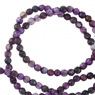 Perlen Naturstein Achat 3mm Facett geschliffen Dark purple