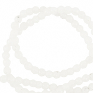 Perlen Naturstein 3mm Facett geschliffen Soft white