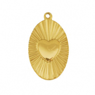 Anhänger aus Stainless Steel - Rostfreiem Stahl Heart Gold