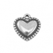 Anhänger aus Stainless Steel - Rostfreiem Stahl Heart Silver