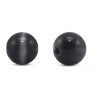 Glas Perlen 6 mm Cat's Eye Anthracite