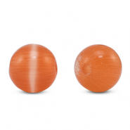 Glas Perlen 6 mm Cat's Eye Orange