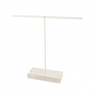 Schmuck Display f&uuml;r Ohrringe Natural-off white