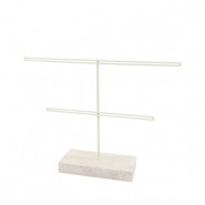 Schmuck Display f&uuml;r Ohrringe Natural-off white