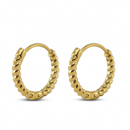 Stainless Steel - Rostfrei Stahl Ohrringe Creole Gold