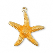 TQ Metall Brass Anh&auml;nger Starfish Gold-orange