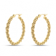 Stainless Steel - Rostfrei Stahl Ohrringe Creolen Gold