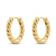 Stainless Steel - Rostfrei Stahl Ohrringe Creolen Gold