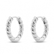 Stainless Steel - Rostfrei Stahl Ohrringe Creolen Silver