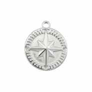 Anhänger aus Stainless Steel - Rostfreiem Stahl Compass Silver
