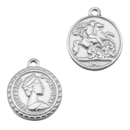 Anhänger aus Stainless Steel - Rostfreiem Stahl Coin Silver