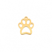 Anh&auml;nger aus Stainless Steel - Rostfreiem Stahl Dog Paw Gold