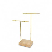 Schmuck Display f&uuml;r Ohrringe Natural-gold