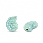 Perlen Griechische Keramik DQ Shell Turquoise blue