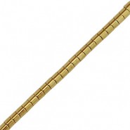 Perlen aus H&auml;matit Tube 2mm Gold