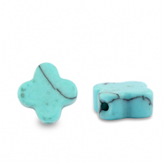 Perlen Naturstein Calcit Clover Turquois