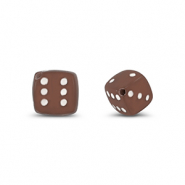 Perlen Acryl Dice Brown