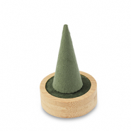 Schmuck Display f&uuml;r Ringe Natural-olive green