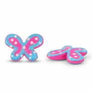 Perlen Acryl Butterfly Pink-blue-white
