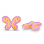 Perlen Acryl Butterfly Light orange-purple