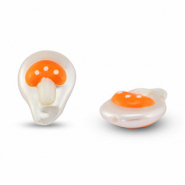 Perlen Acryl Mushroom Pearl-orange-white