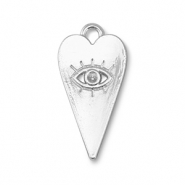 Anh&auml;nger Metall Heart Eye of Providence Silver