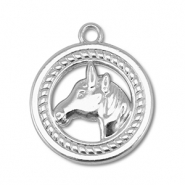 Anh&auml;nger Anh&auml;nger Metall Round With Horse Silver