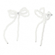 Musthave Ohrringe/Ohrstecker Beaded Bow White-silver