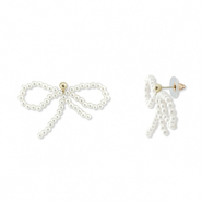 Musthave Ohrringe/Ohrstecker Beaded Bow White-gold