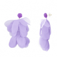 Musthave Ohrringe/Ohrstecker Chiffon Flower Lavender-gold