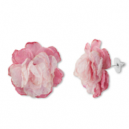 Musthave Ohrringe/Ohrstecker Chiffon Flower Pink-light pink-silver