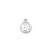 Anh&auml;nger Metall Round With Queen Elisabeth Silver