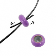 Stopperperlen Enamel 10x4mm Lavender purple