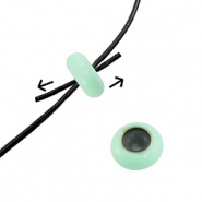 Stopperperlen Enamel 10x4mm Mint green